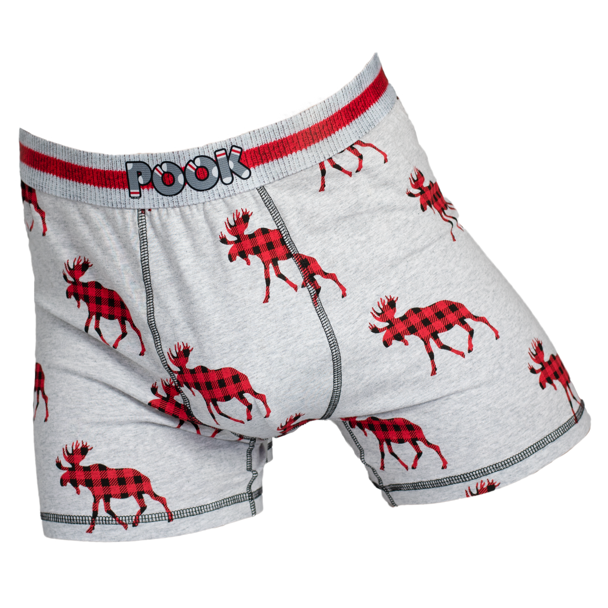 POOK Men's Boxer Silk Sock Pattern Underwear