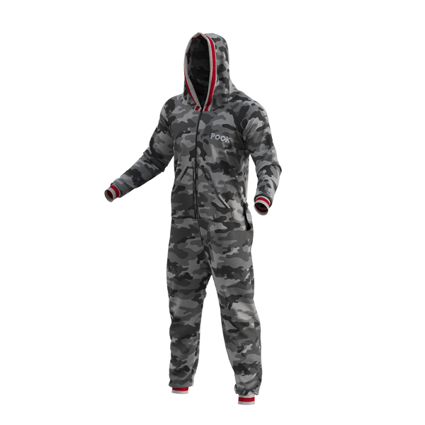 Pook Onesie - Camo Grey (Adult Unisex)