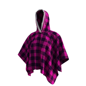 Pook Poncho - Adult Pink Polar Fleece w/ Snap Fastners