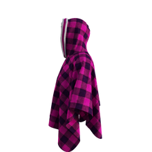 Load image into Gallery viewer, Pook Poncho - Adult Pink Polar Fleece w/ Snap Fastners
