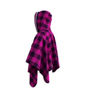 Pook Poncho - Adult Pink Polar Fleece w/ Snap Fastners