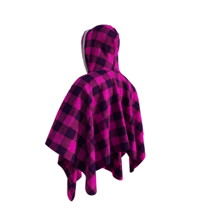 Pook Poncho - Adult Pink Polar Fleece w/ Snap Fastners