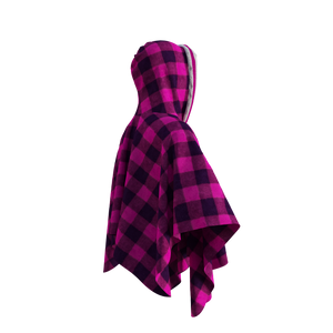 Pook Poncho - Adult Pink Polar Fleece w/ Snap Fastners