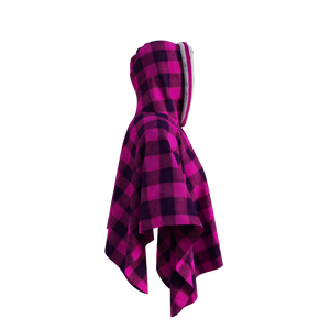 Pook Poncho - Adult Pink Polar Fleece w/ Snap Fastners