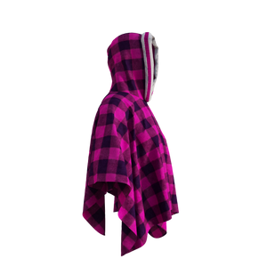 Pook Poncho - Adult Pink Polar Fleece w/ Snap Fastners