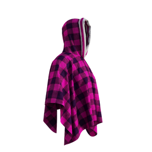 Pook Poncho - Adult Pink Polar Fleece w/ Snap Fastners
