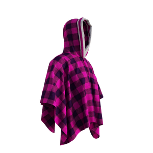 Pook Poncho - Adult Pink Polar Fleece w/ Snap Fastners