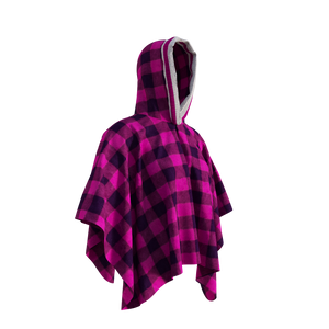 Pook Poncho - Adult Pink Polar Fleece w/ Snap Fastners