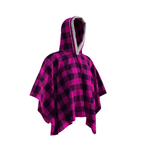 Pook Poncho - Adult Pink Polar Fleece w/ Snap Fastners