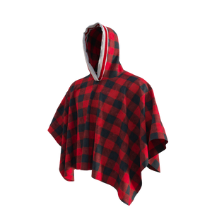 Pook Poncho - Adult Red Polar Fleece w/ Snap Fastners