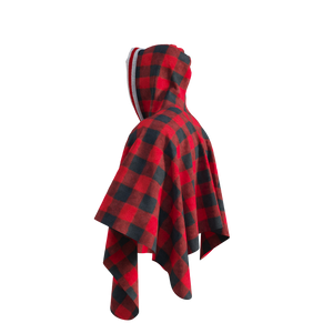 Pook Poncho - Adult Red Polar Fleece w/ Snap Fastners