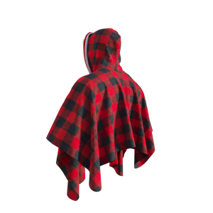 Pook Poncho - Adult Red Polar Fleece w/ Snap Fastners