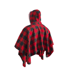 Pook Poncho - Adult Red Polar Fleece w/ Snap Fastners