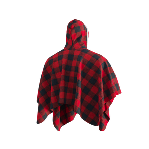 Pook Poncho - Adult Red Polar Fleece w/ Snap Fastners