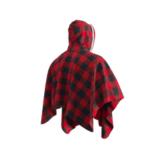 Load image into Gallery viewer, Pook Poncho - Adult Red Polar Fleece w/ Snap Fastners