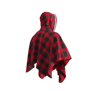Pook Poncho - Adult Red Polar Fleece w/ Snap Fastners