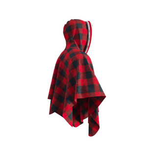 Pook Poncho - Adult Red Polar Fleece w/ Snap Fastners