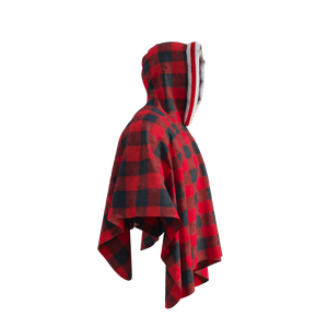 Pook Poncho - Adult Red Polar Fleece w/ Snap Fastners