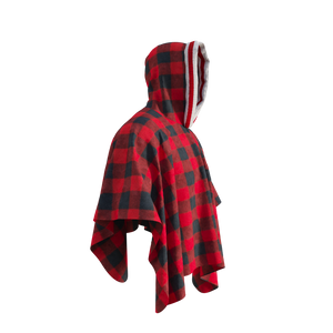 Pook Poncho - Adult Red Polar Fleece w/ Snap Fastners