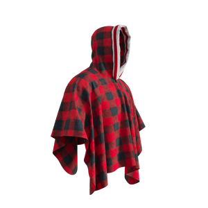 Pook Poncho - Adult Red Polar Fleece w/ Snap Fastners