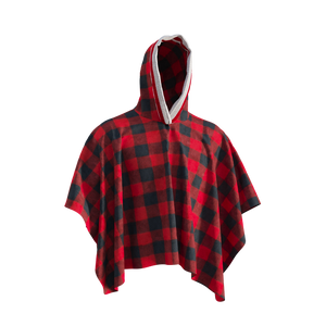 Pook Poncho - Adult Red Polar Fleece w/ Snap Fastners