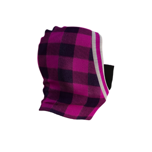 Pook Ninja - Pink Plaid and Black Double Layer Polar Fleece Balaclava