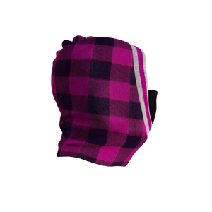 Pook Ninja - Pink Plaid and Black Double Layer Polar Fleece Balaclava