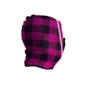 Pook Ninja - Pink Plaid and Black Double Layer Polar Fleece Balaclava