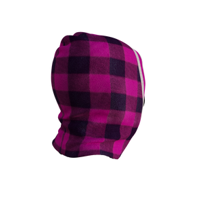 Pook Ninja - Pink Plaid and Black Double Layer Polar Fleece Balaclava
