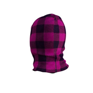 Pook Ninja - Pink Plaid and Black Double Layer Polar Fleece Balaclava