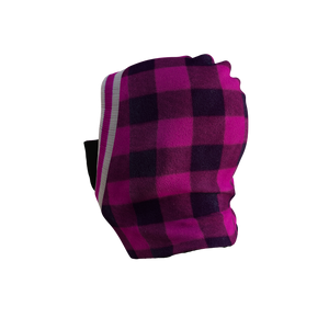 Pook Ninja - Pink Plaid and Black Double Layer Polar Fleece Balaclava