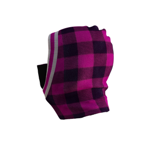 Pook Ninja - Pink Plaid and Black Double Layer Polar Fleece Balaclava