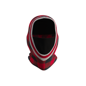 Pook Ninja - Red Plaid and Black Double Layer Polar Fleece Balaclava