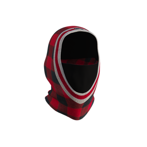Pook Ninja - Red Plaid and Black Double Layer Polar Fleece Balaclava