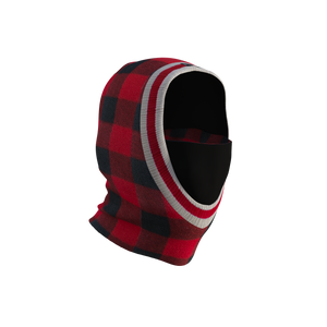 Pook Ninja - Red Plaid and Black Double Layer Polar Fleece Balaclava