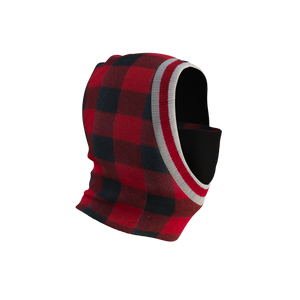 Pook Ninja - Red Plaid and Black Double Layer Polar Fleece Balaclava