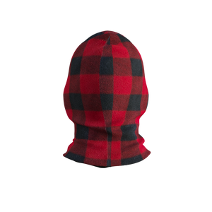 Pook Ninja - Red Plaid and Black Double Layer Polar Fleece Balaclava