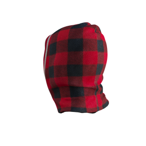 Pook Ninja - Red Plaid and Black Double Layer Polar Fleece Balaclava