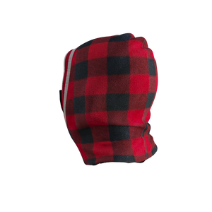 Pook Ninja - Red Plaid and Black Double Layer Polar Fleece Balaclava