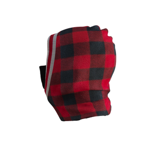 Pook Ninja - Red Plaid and Black Double Layer Polar Fleece Balaclava
