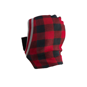 Pook Ninja - Red Plaid and Black Double Layer Polar Fleece Balaclava