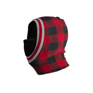 Pook Ninja - Red Plaid and Black Double Layer Polar Fleece Balaclava