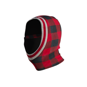 Pook Ninja - Red Plaid and Black Double Layer Polar Fleece Balaclava