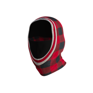 Pook Ninja - Red Plaid and Black Double Layer Polar Fleece Balaclava