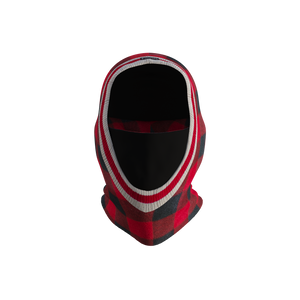 Pook Ninja - Red Plaid and Black Double Layer Polar Fleece Balaclava