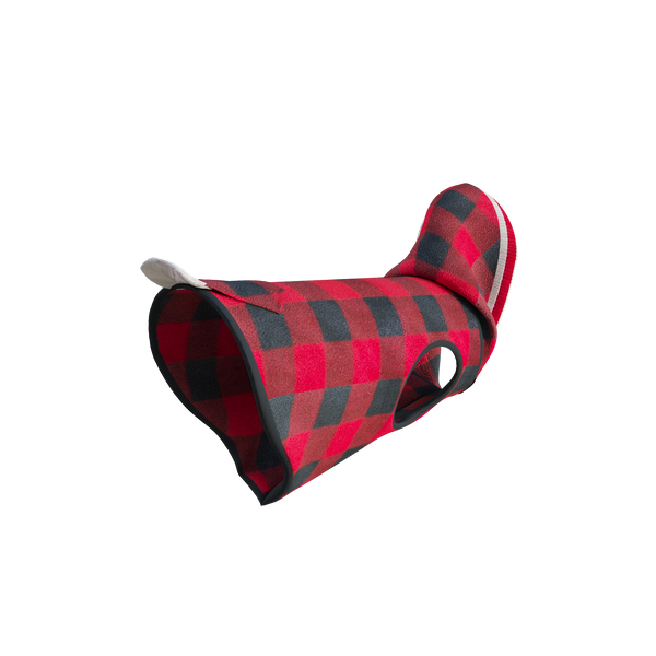 Pook Pooch Hoodie - Red Polar Fleece