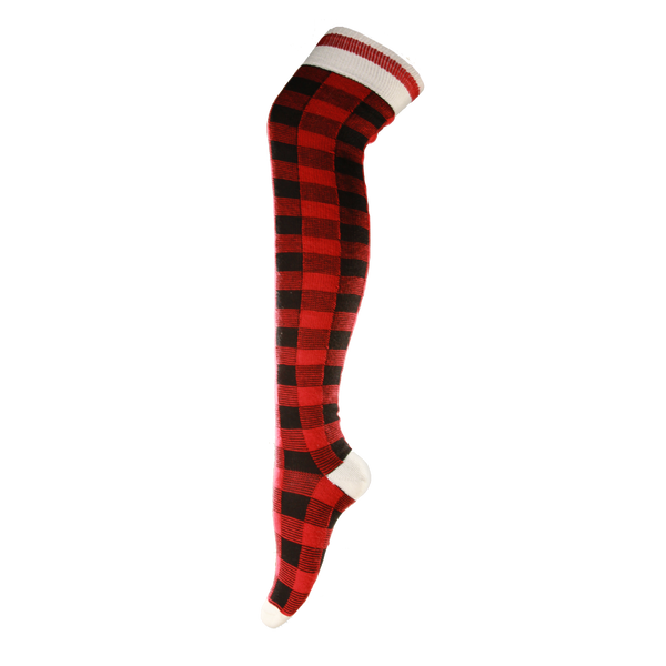 Pook Thigh High Sky Highs - Red Plaid