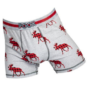 Pook Men's Boxers (3 PACK) - Black, Moose, Grey Pook