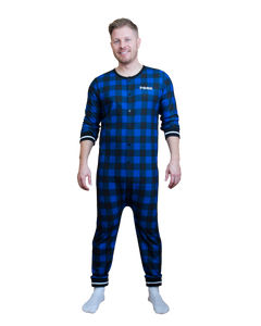 Pook (Blue Plaid) Union Suit