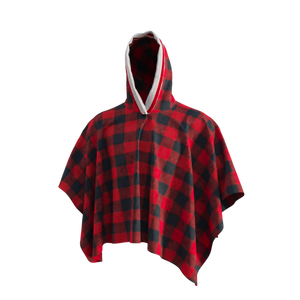 Pook Poncho - Adult Red Polar Fleece w/ Snap Fastners